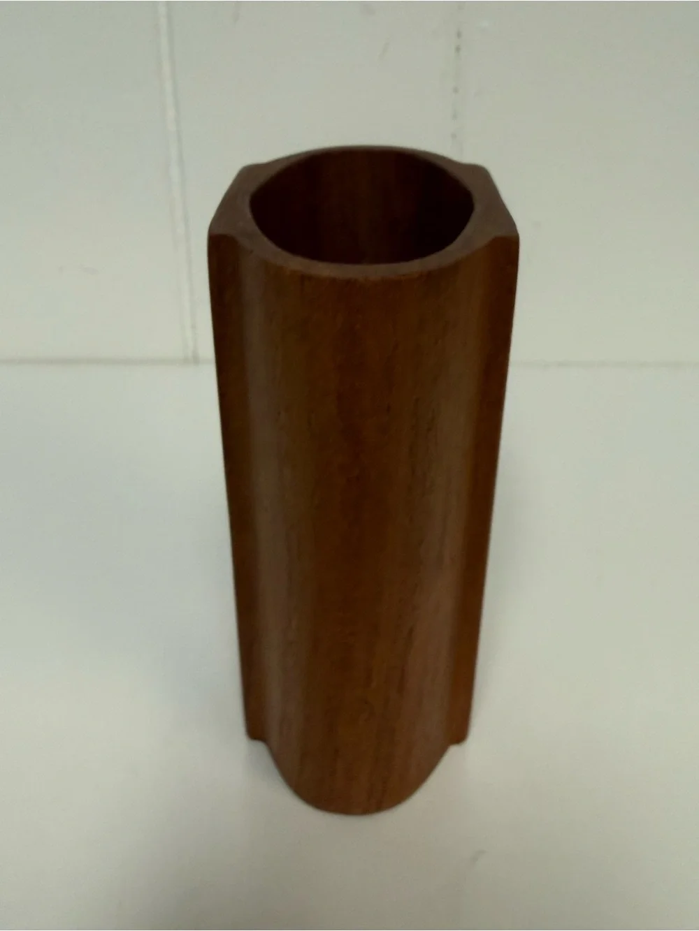 Vintage Mid-Century Modern Kalmar Designs Teak Wood Pencil Holder Cup